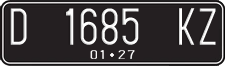 License plate of Indonesia, Regular plates