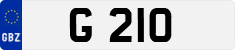 License plate of Gibraltar, Regular car plates (G 12345)