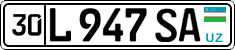 License plate of Uzbekistan, Private owners