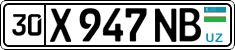 License plate of Uzbekistan, Private owners