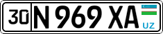 License plate of Uzbekistan, Private owners