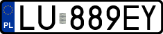 License plates of Poland, Regular car plates