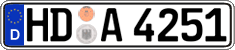 German license plate, Regular plates