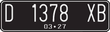 License plate of Indonesia, Regular plates