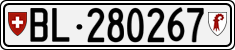 License plate of Switzerland, Cars