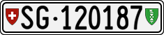 License plate of Switzerland, Cars