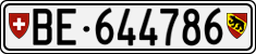 License plate of Switzerland, Cars