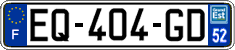 French license plate, SIV (ordinary)