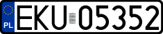 License plates of Poland, Regular car plates