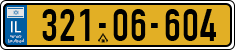 License plate of Israel, Regular plates