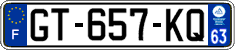 French license plate, SIV (ordinary)