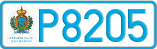 License plate of San Marino, Cars (A1234)