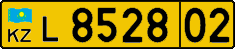 License plate Kazakhstan, Foreigners (2012)