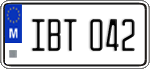 License plate of Malta, Regular plates (ABC 123)