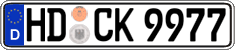 German license plate, Regular plates