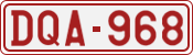 License plate of Belgium, 1951 year system