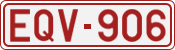 License plate of Belgium, 1951 year system