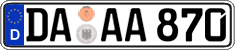 German license plate, Regular plates