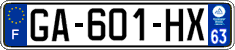 French license plate, SIV (ordinary)