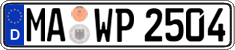 German license plate, Regular plates