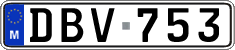 License plate of Malta, Regular plates (ABC 123)