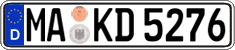 German license plate, Regular plates