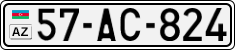License plate of Azerbaijan, Cars