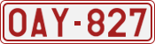 License plate of Belgium, 1951 year system