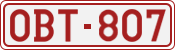 License plate of Belgium, 1951 year system