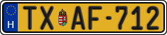 license plates of Hungary, Taxi (2022)