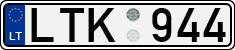 License plate of Lithuania, Cars