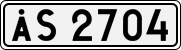 License plate of Åland, Trailers (ÅS 1234)