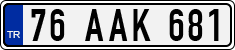 License plate of Turkey, Regular plates