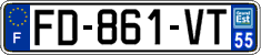French license plate, SIV (ordinary)