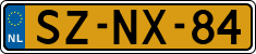 License plate of the Netherlands, Cars
