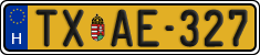 license plates of Hungary, Taxi (2022)