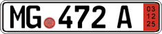 German license plate, Export transit plates