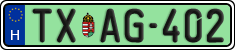 license plates of Hungary, Taxi (2022)