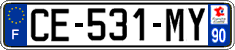French license plate, SIV (ordinary)
