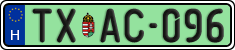 license plates of Hungary, Taxi (2022)