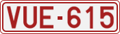 License plate of Belgium, 1951 year system