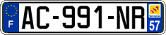 French license plate, SIV (ordinary)