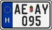 license plates of Hungary, Regular plates (2022)