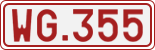 License plate of Belgium, 1951 year system