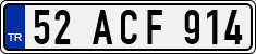 License plate of Turkey, Regular plates