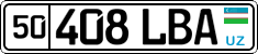 License plate of Uzbekistan, Organizations