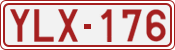 License plate of Belgium, 1951 year system