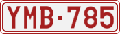 License plate of Belgium, 1951 year system