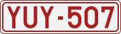 License plate of Belgium, 1951 year system
