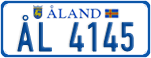 License plate of Åland, Cars (ÅL 12345)